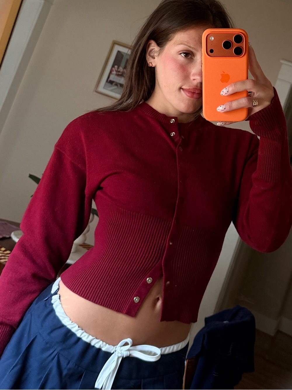 Lioness Head in the Clouds Maroon Cardigan - Picture 2 of 9